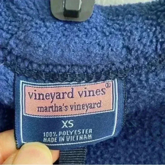 Vineyard‎ Vines Blue Fleece Zip Up Vest XS/S - Picture 5 of 6
